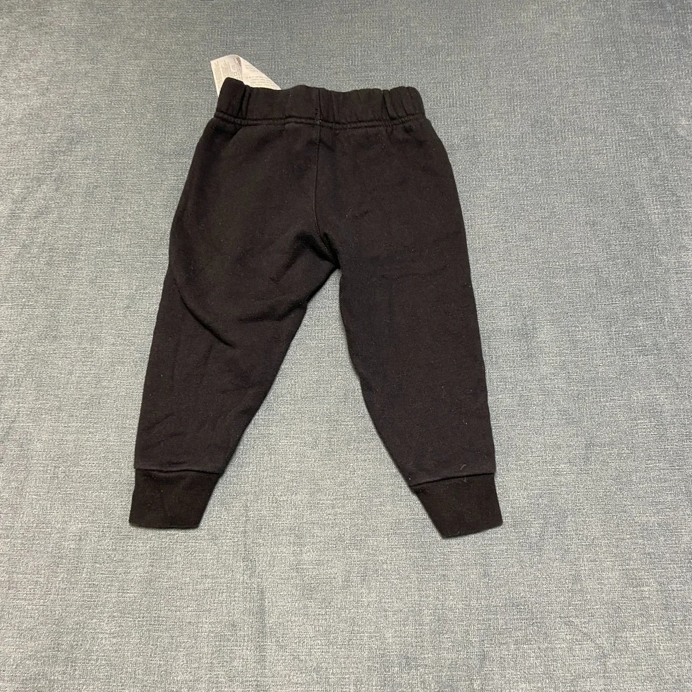 Nike Sweatpants Toddlers 2T Black Swoosh Logo Fleece Lined Elastic Waist Winter